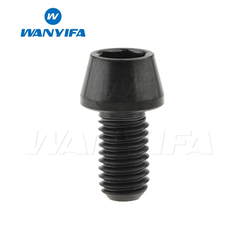 Wanyifa Винт С Титановым болтом M5x9 15, 16, 18, 20, 25 30 35, 40 45 50 55 60 мм шестигранный ключ заостренная форма кисти для Велосипедный вынос руля - Цвет: M5x9 Black