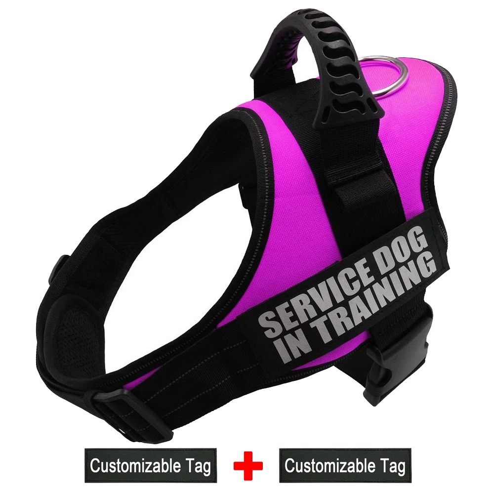 pink Жгут для собак индивидуальная этикетка наклейка для собак ID Tag K9 жгут для жилета светоотражающая Регулируемая шлейка для питомцев для маленьких средних и больших собак шлейка для собак - Цвет: pink
