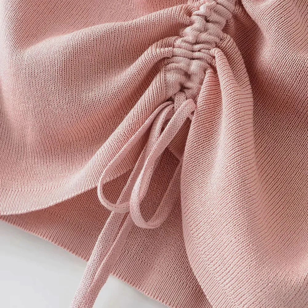 Пикантная Женская майка без рукавов с V образным вырезом и завязками спереди