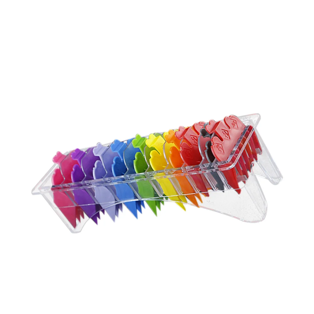 

1 Box Multiple Sizes Hair Clipper Cutting Guide Limited Position Comb Plastic Colorful Hair Clipper Cutting Guards Tool For WAHL