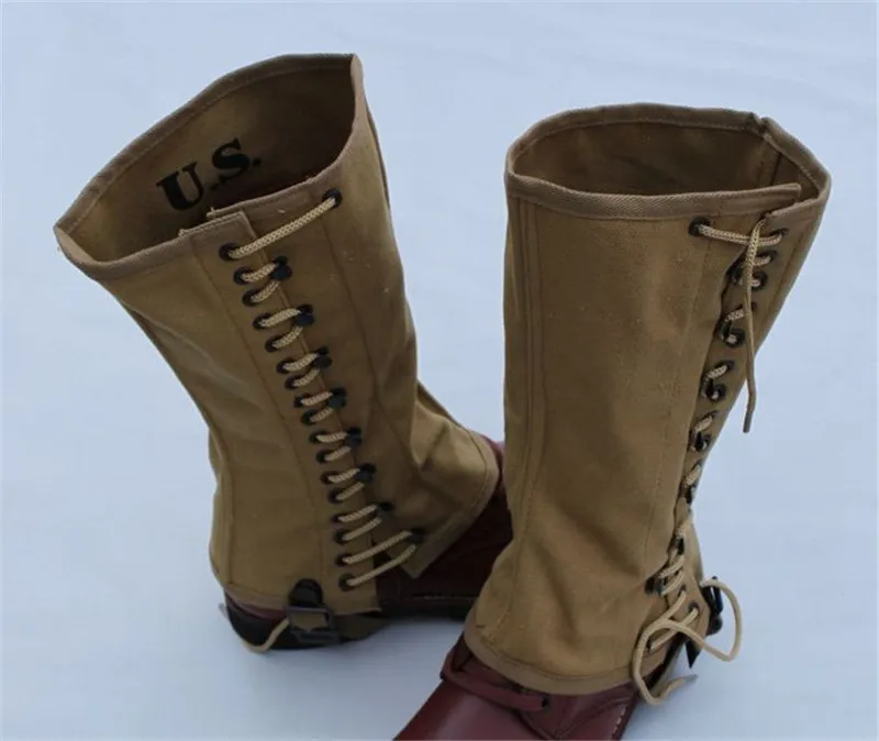 Леггинсы в армейском стиле времен Второй мировой войны брезентовые для