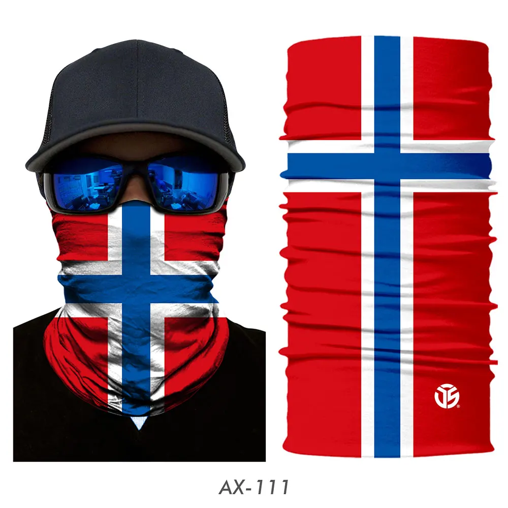 Norway 3D волшебный шарф, США, Национальный Флаг Испании, Россия, гетры для шеи, летняя трубчатая маска для лица, повязка на голову, бандана, шарфы для мужчин и женщин - Цвет: Norway