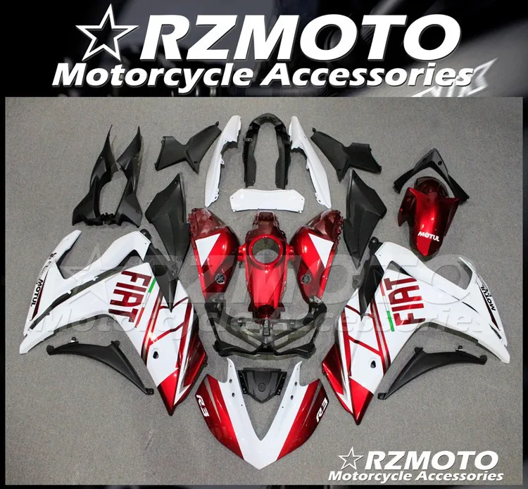 

New ABS Motorcycle Complete Fairings kit Fit for YAMAHA YZF R3 R25 2015 2016 2017 15 16 17 Bodywork set Red Fiat