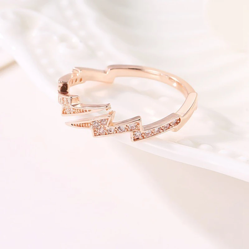 Женское Винтажное кольцо с молниями элегантное свадебное высокого качества