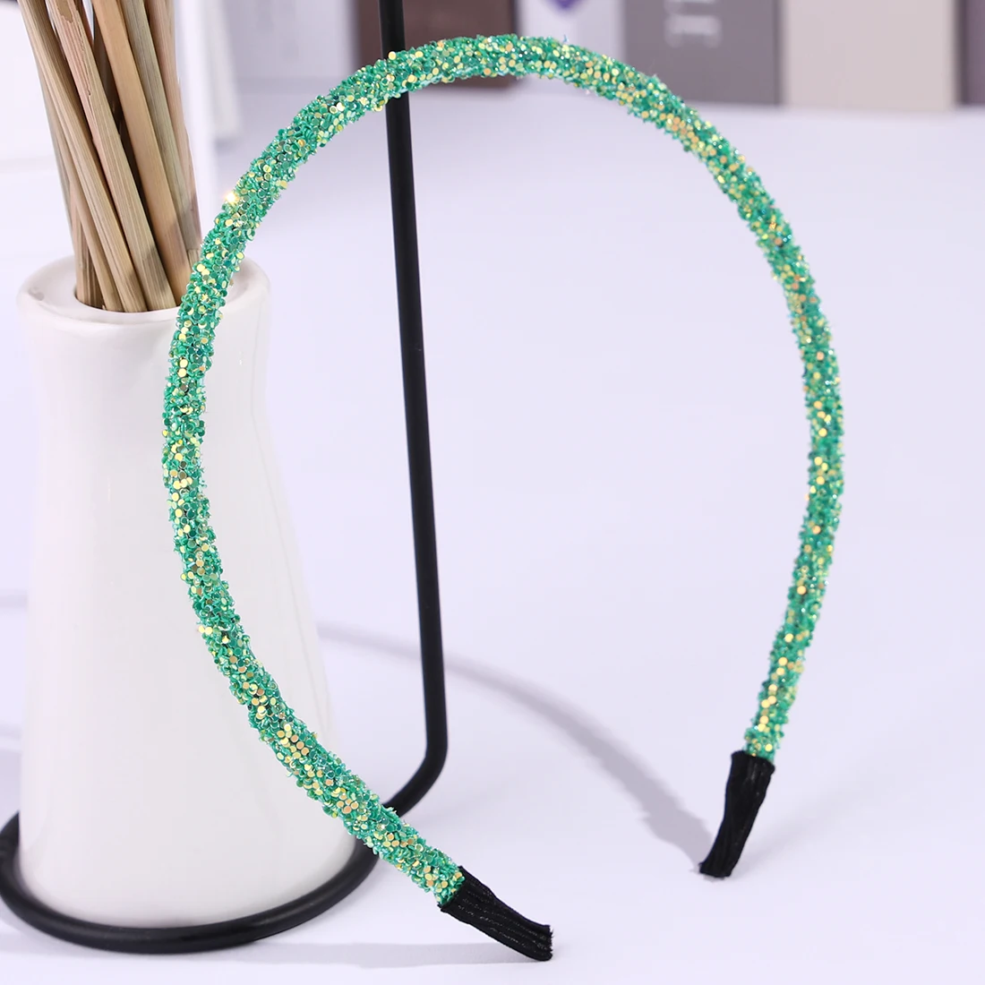 14pcs-4 14 шт./лот, блестящие резинки для волос для девочек, детские модные повязки на голову с блестками, милые детские аксессуары для волос, обруч на голову - Цвет: 14pcs-4