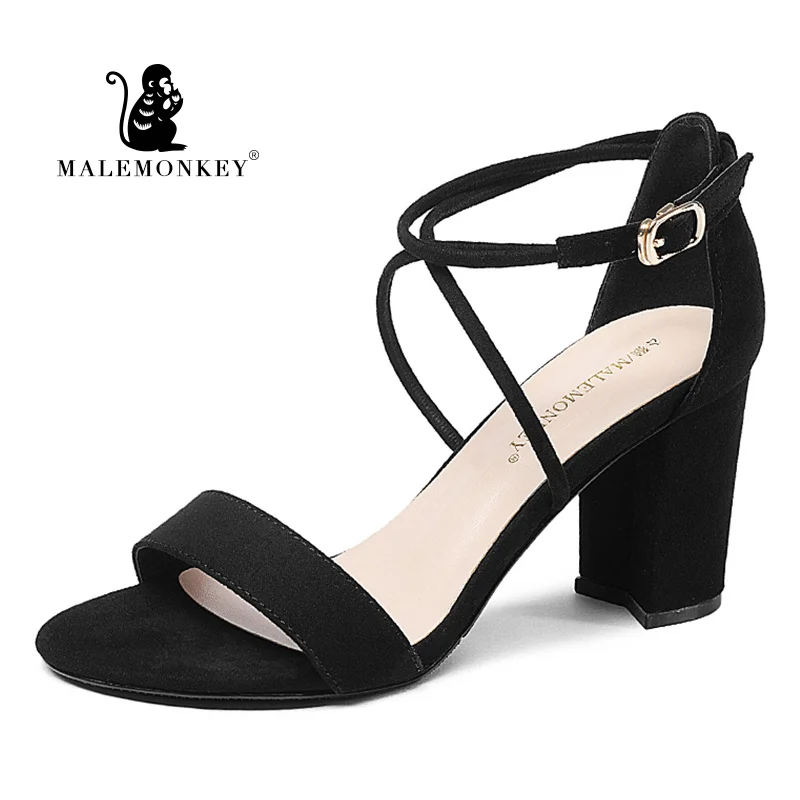 2019 г. Новые Бежевые черные сандалии летние офисные туфли на высоком каблуке