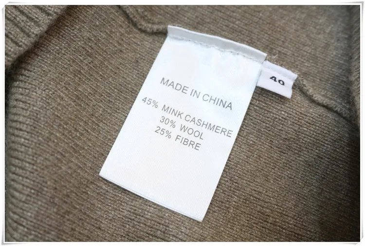 

New Fashion brand Winter Woolen and Cashmere Knitted warm Suit hit color Sweater + Mink Cashmere Trousers Leisure Two-piece F814