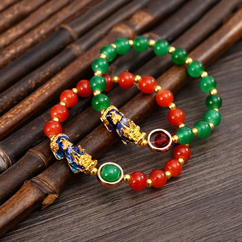 Изменение температуры Pi Xiu браслет Мужчины Женщины Пара бисером Мода CX17 |