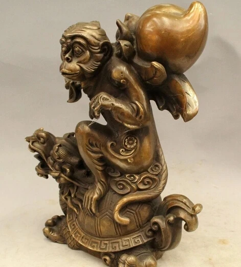 Оптовая продажа с фабрики 13 дюймов китайская Бронзовая обезьянка фотосессия