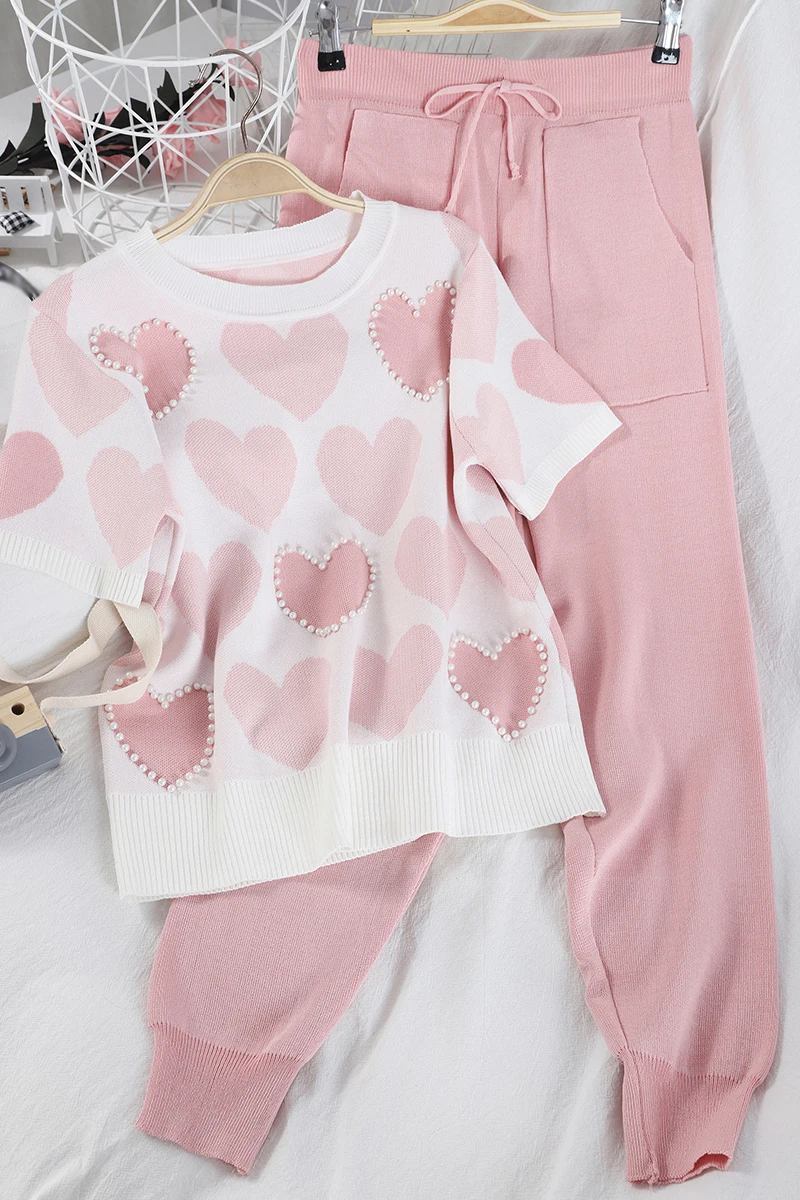 Женский костюм двойка из футболки и брюк до щиколотки|Спортивные костюмы| |