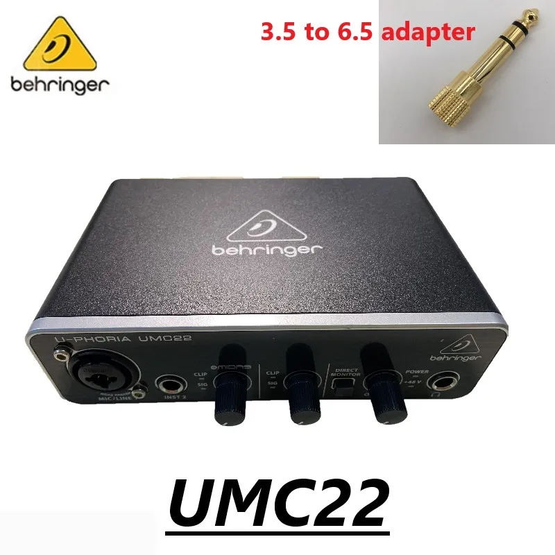 

Акция, усилитель микрофона BEHRINGER UMC22/ UM2, внешняя звуковая карта для записи в реальном времени, USB аудио интерфейс