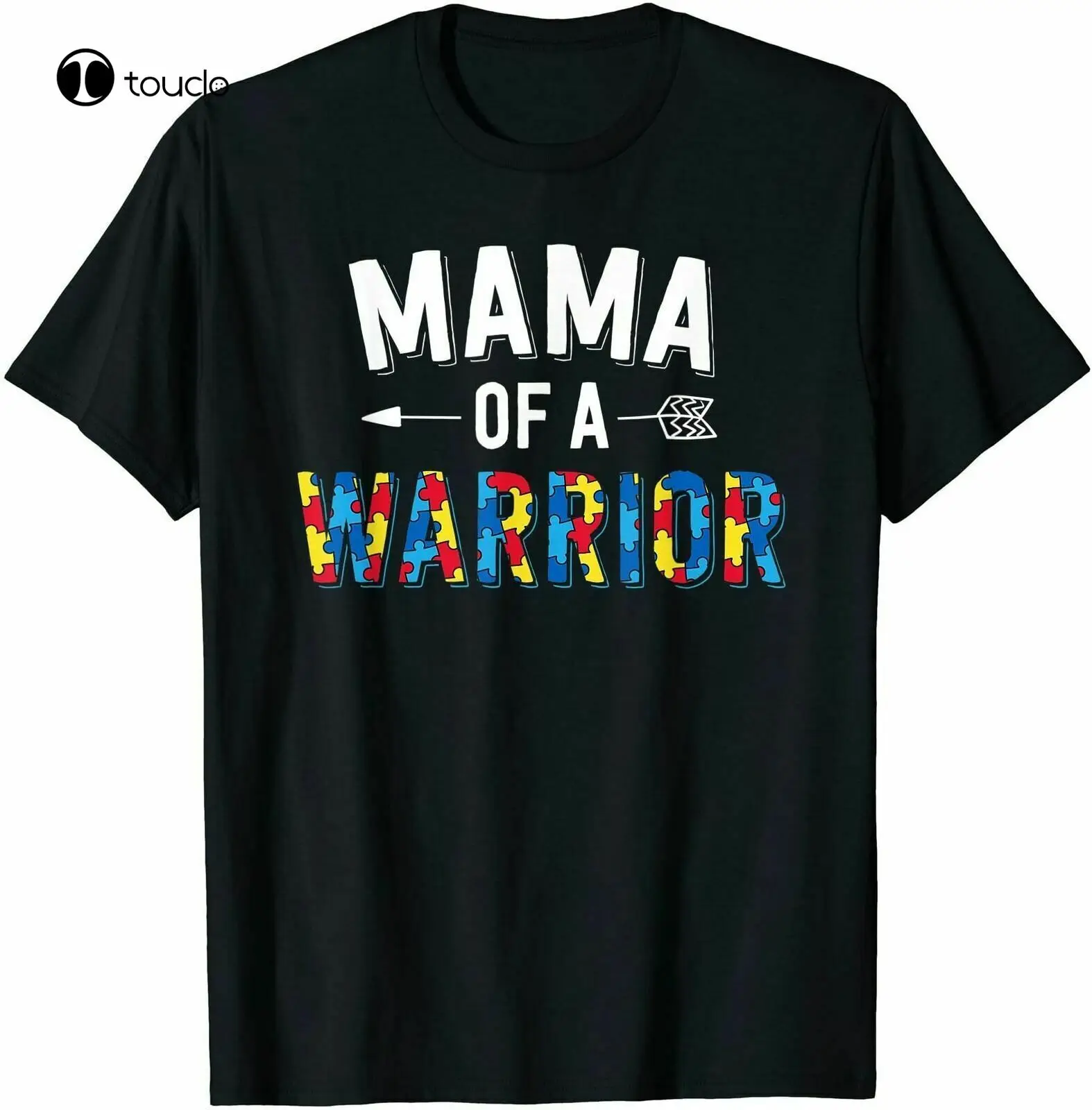 

Mama Of A Warrior Family Mom World Autism Awareness T-Shirts Cotton Trend 2021 swim shirt women