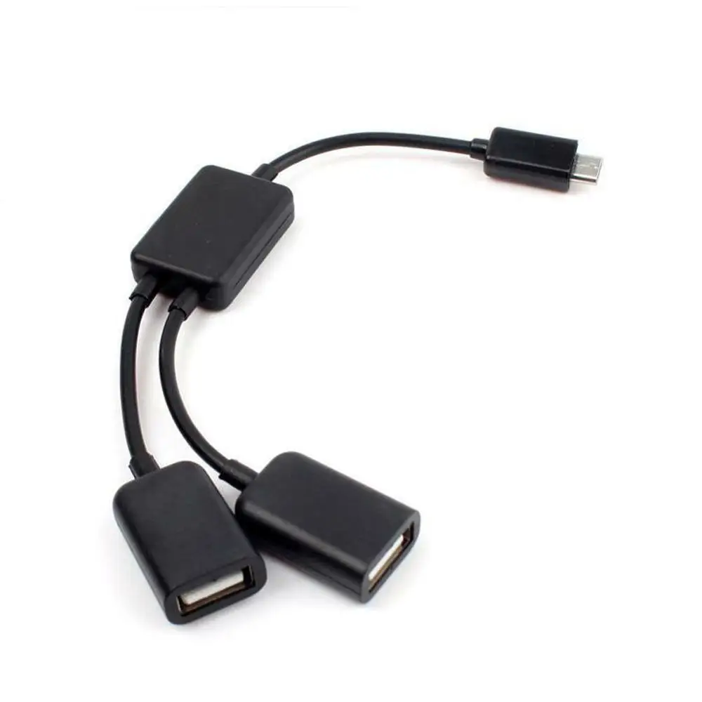 Прямая поставка 2в1 микро USB двойной хост OTG зарядный концентратор сплиттер
