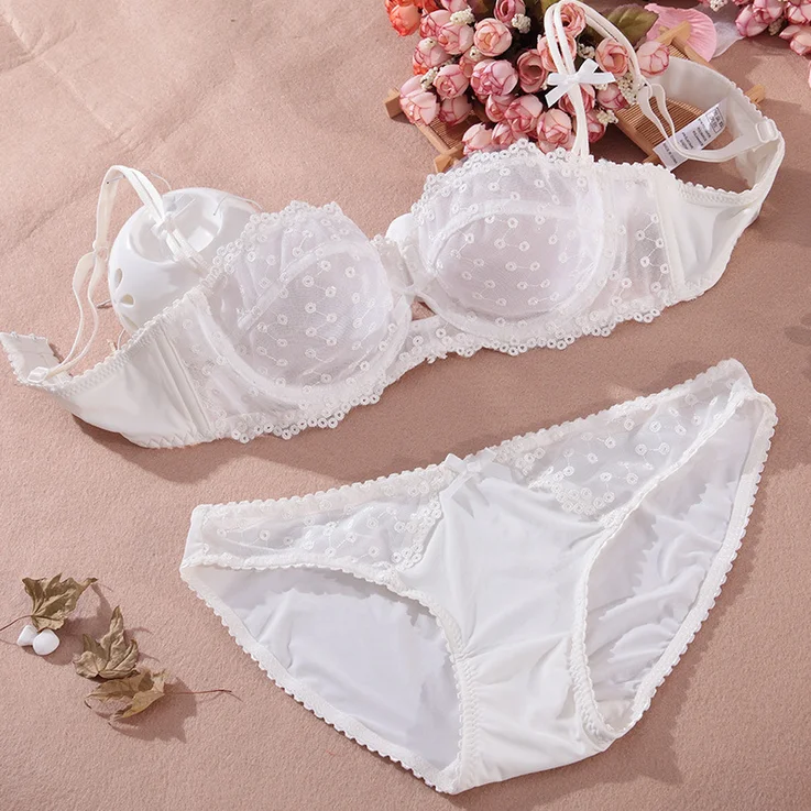 Ультрасексуальный женский прозрачный бюстгальтер и трусики нижнее белье