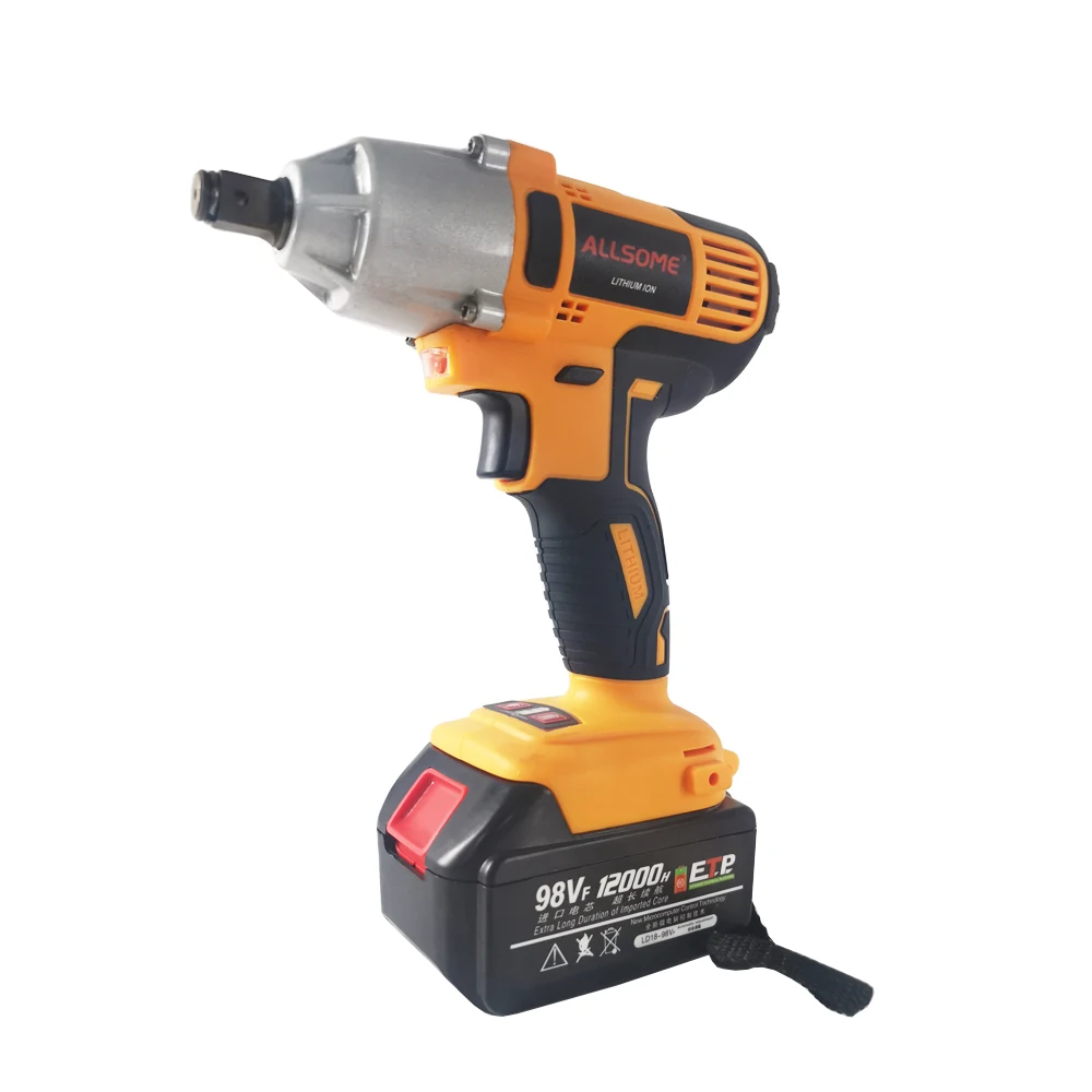 Аккумуляторный ударный гайковерт ALLSOME 98VF 12000 нм 110 мАч 240 в|Электрические ключи| |