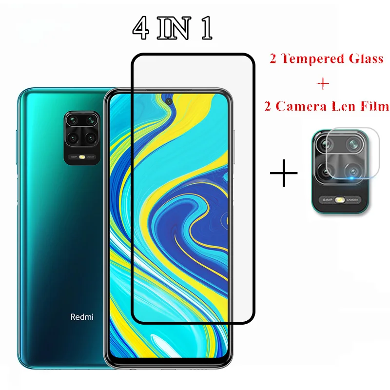 Закаленное стекло 4 в 1 для Redmi Note 9 Pro 9S 9T 7 10S F3 M3 X3 защитная пленка экрана камеры