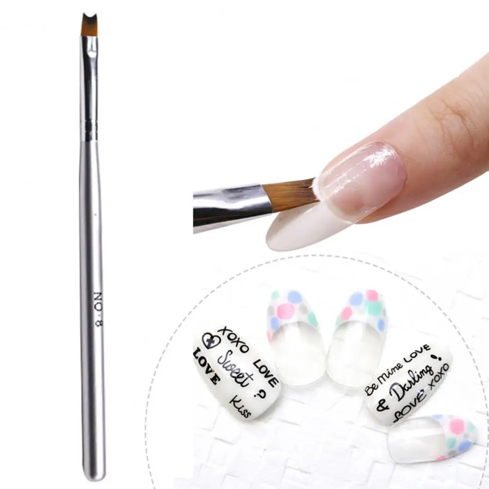 

Nail Art Pen Soft Smile Line Wooden Half Moon Shape Manicure Brush for Nail Art