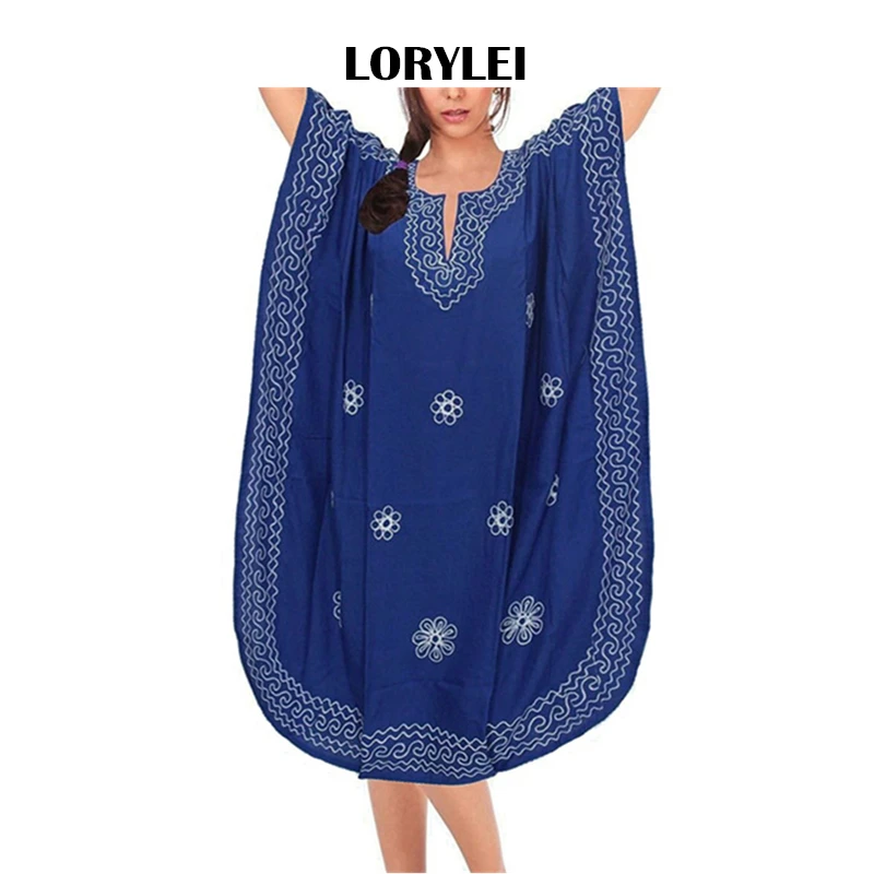 Женское пляжное платье с принтом хлопковый кафтан пляжный купальник большого