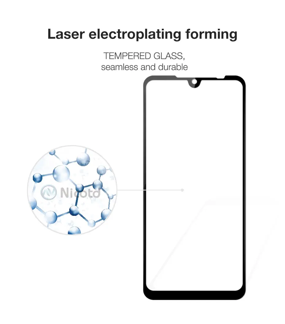 Закаленное стекло 20D с полным покрытием для Redmi Note 7 Pro Защита экрана защитное на