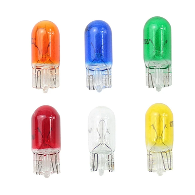 

10PCS Car T10 Halogen W5W 194 158 Wedges 12V 5W Xexon Lamp Warm White Amber Instrument Light Reading Light Clearance Lamp