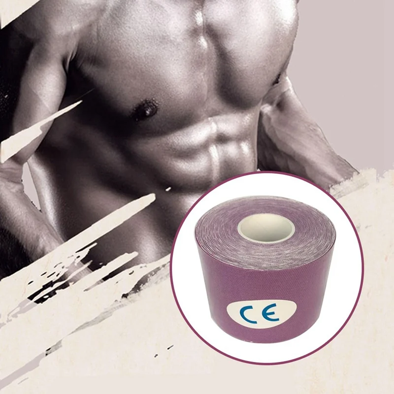 

Хлопковая спортивная лента 5 см пластырь для мышц, эластичная резинка, лента для растяжения травм, снимает боль в мышцах колена