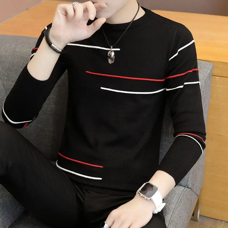 Зимний мужской свитер молодежная Базовая рубашка красивый на весну и осень