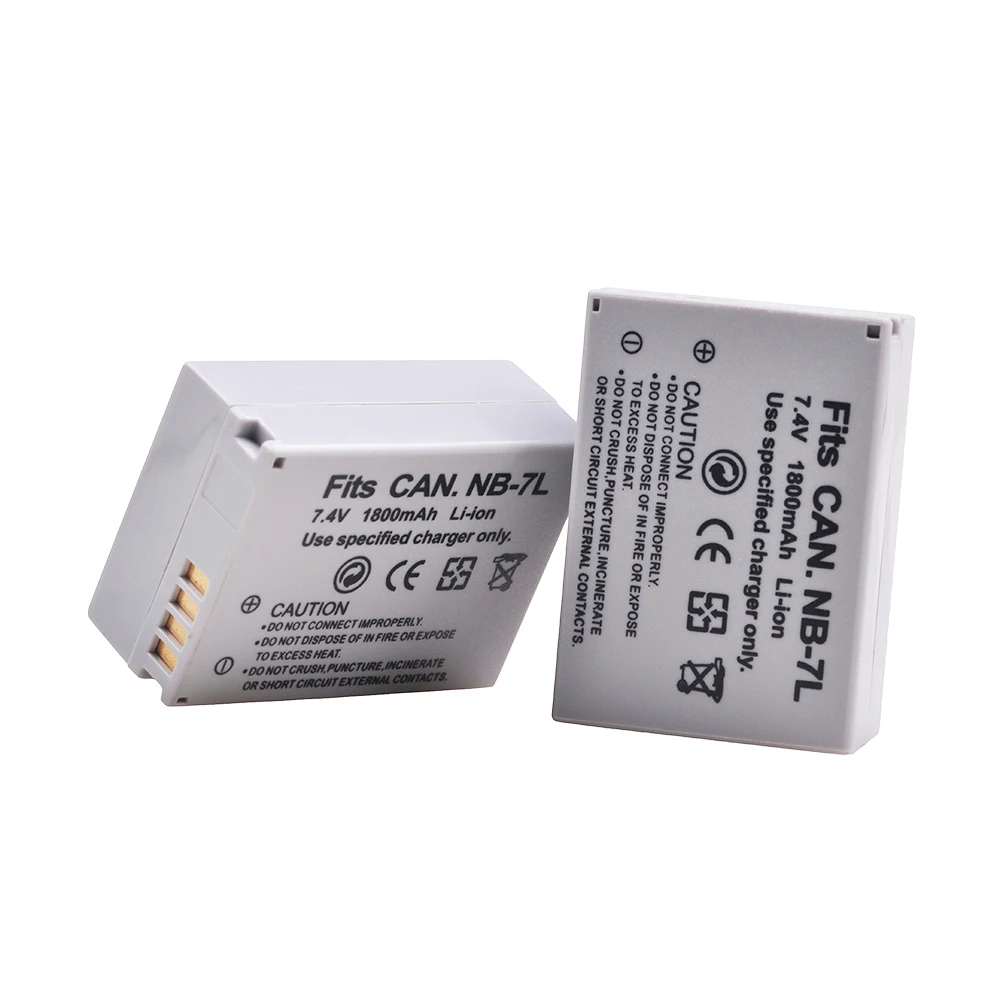 2 × 1800 мА/ч NB-7L NB7L NB 7L Батарея Akku емкостью зум-объектив для Canon PowerShot G10 G11 G12 SX30IS