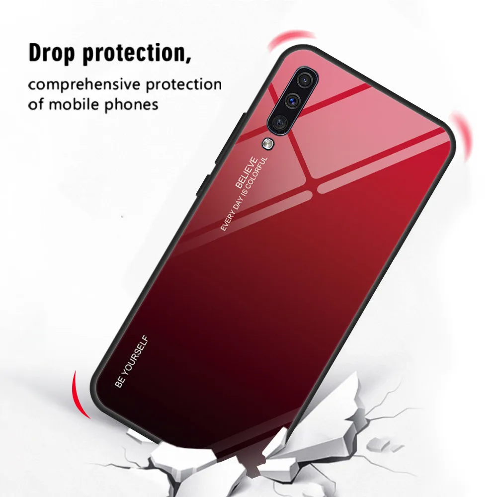 Чехол из закаленного стекла для Samsung Galaxy A51 A71 A50 A21s M31 A10 A20e чехол Note 20 ultra 9 10 S20 fe S8 S10