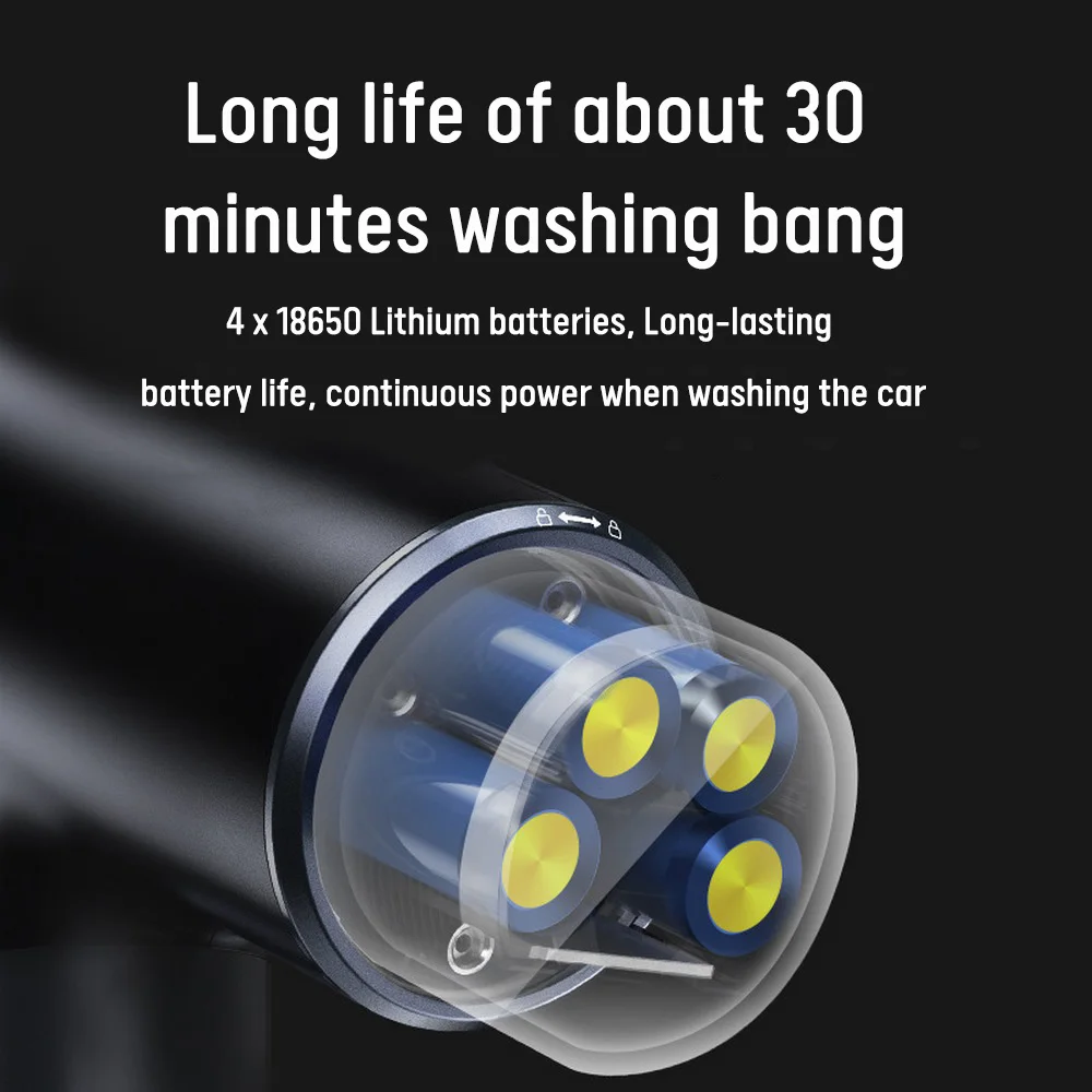 Скидка Электрический пистолет для мойки автомобилей, пенораспылитель высокого давления, беспроводной портативный