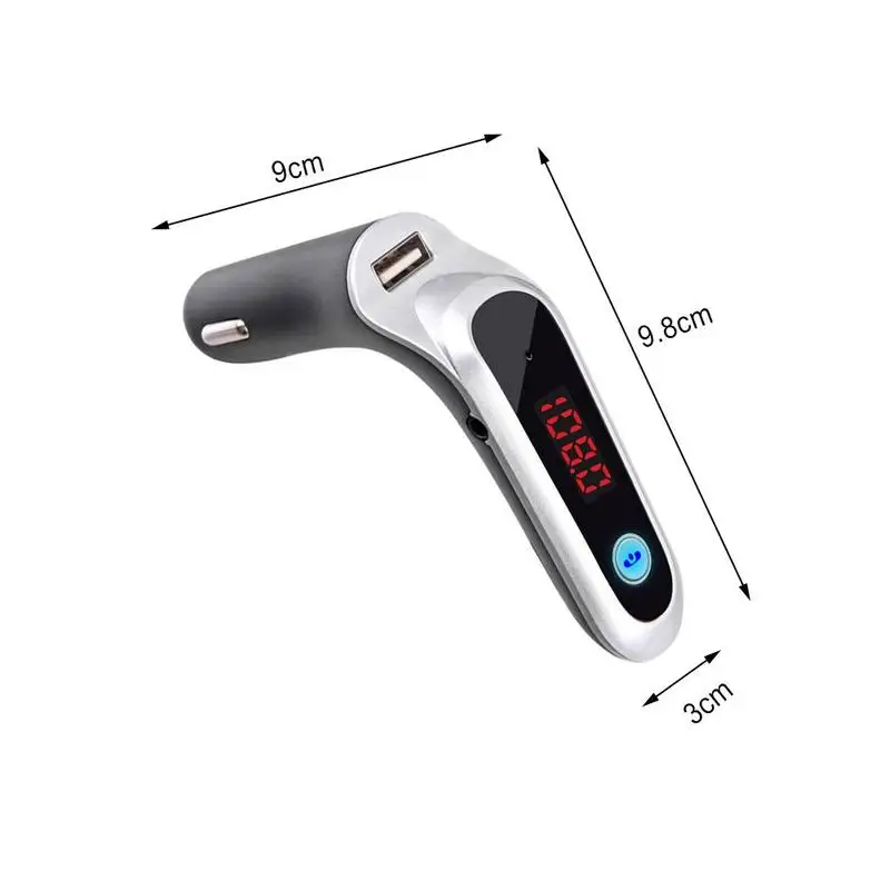 Hands-Free Mobile Phones Tablets Dsp Bluetooth Car Kit MP3 Music Player FM Transmitter USB TF Card Support Charger Wireless LCD | - Фото №1