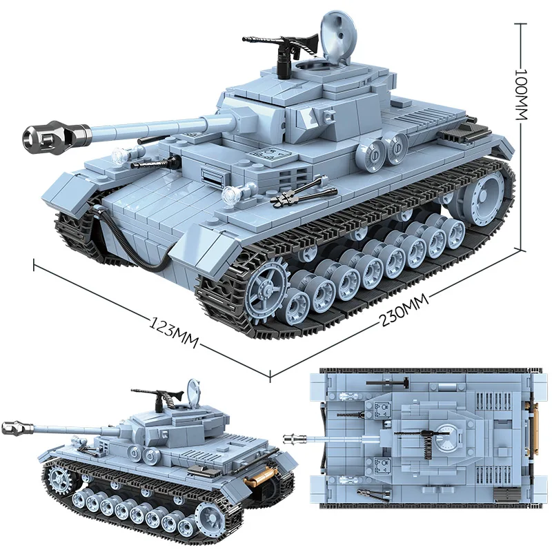 Немецкий танк Technik Military Ww2 строительные блоки совместимые с армейским городским