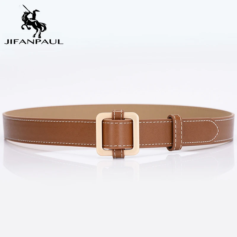 JIFANPAUL, натуральная кожа, Дамская мода, Ретро стиль, ремень, сплав, пряжка, дизайн, известный бренд, джинсы, одежда, студенческий
