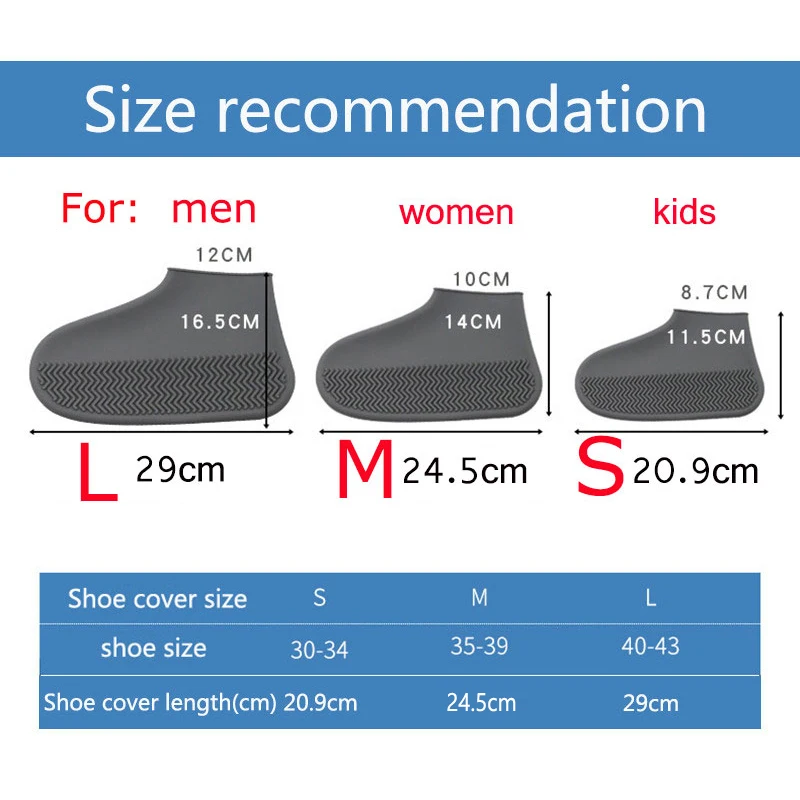 

Adult Kids Rainproof Waterproof Silicone Shoes Covers Washable Thicken Shoes Rain Boots Factory Direct Sneaker Accessories2021