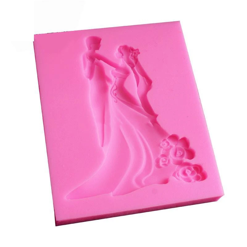 1 шт. силиконовая форма для свадьбы невесты жениха в форме торта печенья шоколада