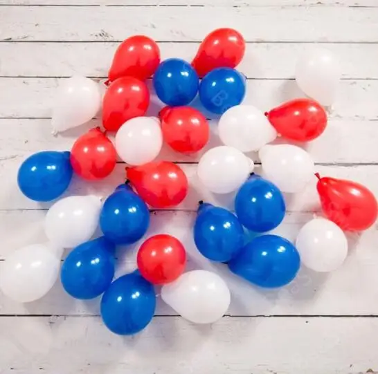 D blue Red White 20 шт. 5 дюймов бордовый серый золотой латексные шары Мини красное вино вечерние Globos Baby Bridal Shower Свадьба День Рождения Декор - Цвет: D blue Red White