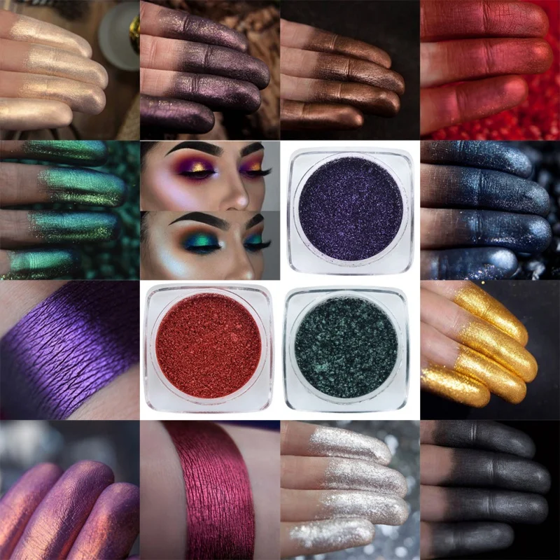 Новинка монохромная блестящая пудра для век 12 цветов водостойкая атласная