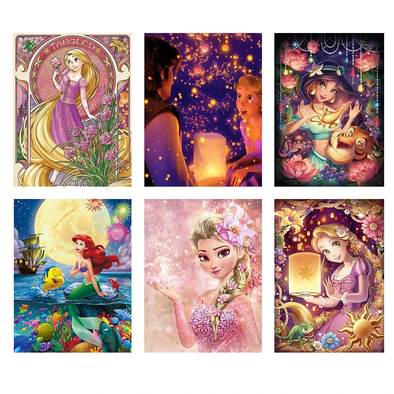 

Disney Beauty And The Beast Poster Cartoon Canvas Painting Mural Children Room Bedroom Home Decoration Cusdros