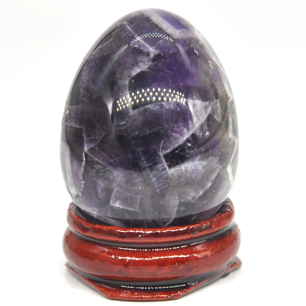 Камень аметистовый в форме яйца 30 х40 мм | Дом и сад