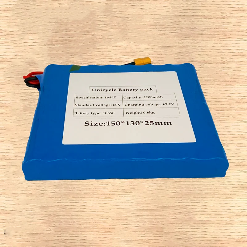 

100% Original 16s1p 60V 132wh lithium ion rechargeable battery 2200mAh for electric unicycle electric scooter and electric Banks