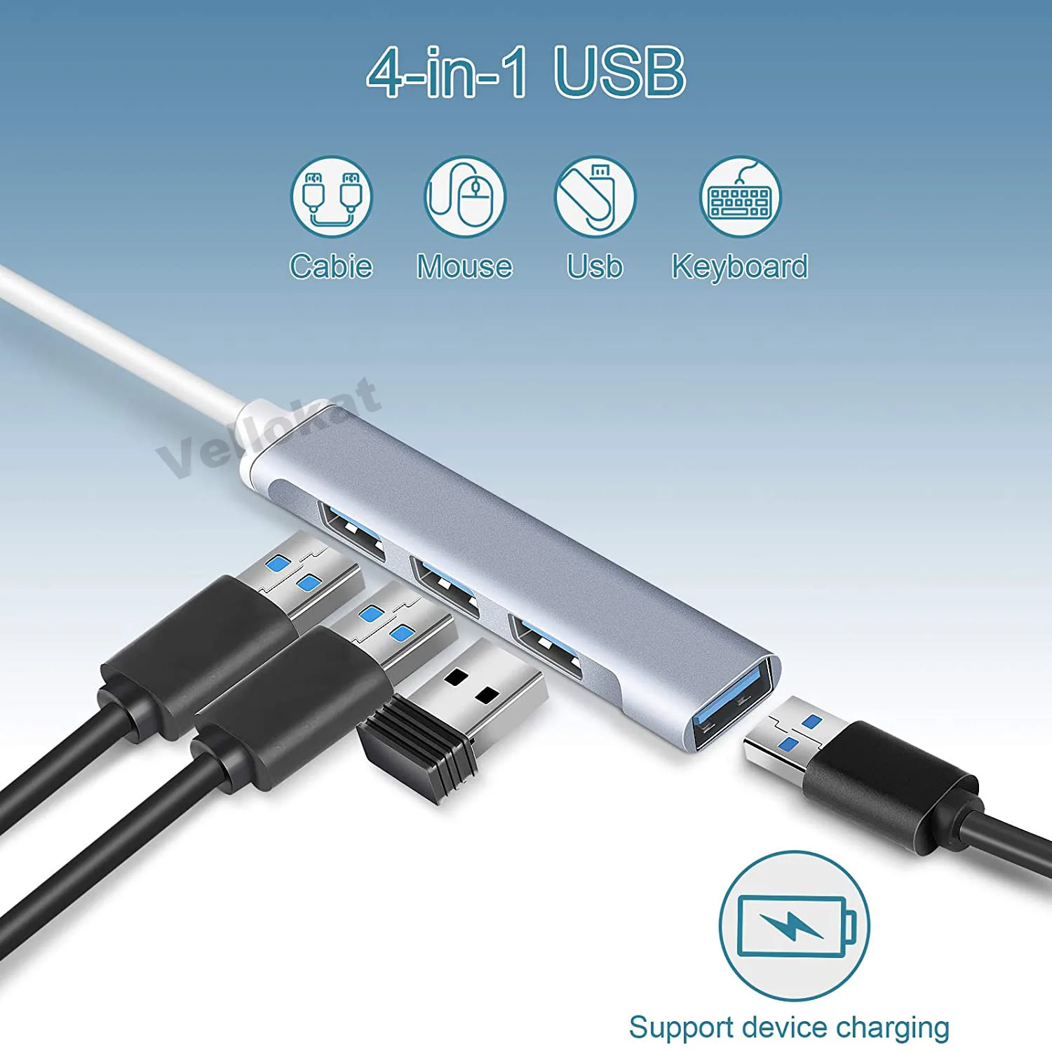 Мини-разветвители 4-портовый концентратор USB 3 0 2 станция USB-адаптера Ультратонкий