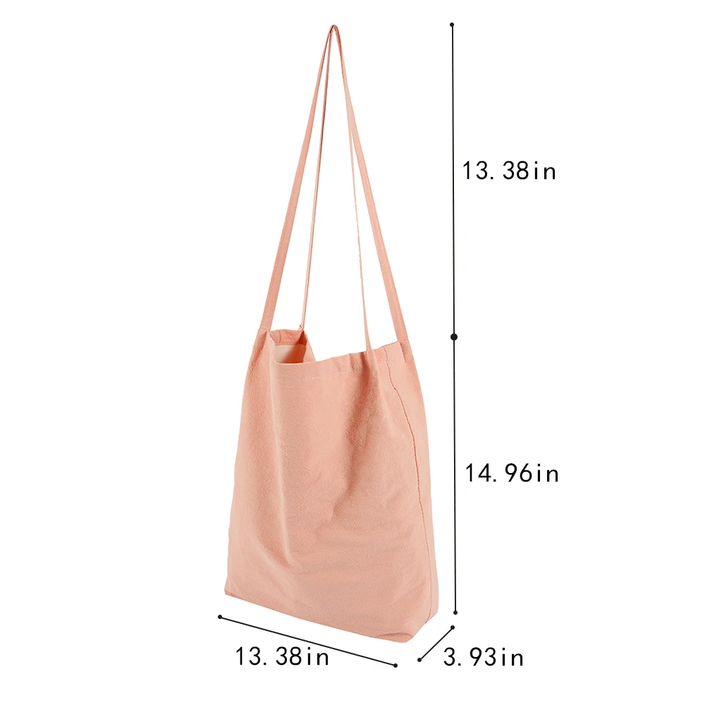 Женская Большой парусиновый многоразовая сумка для покупок Soild Экстра большая