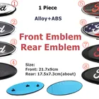 Автомобильная Передняя Эмблема задняя наклейка аксессуары для Ford Logo Focus 2 Mondeo Transit Fiesta Ecosport Escape Fusion Explorer F150 F250