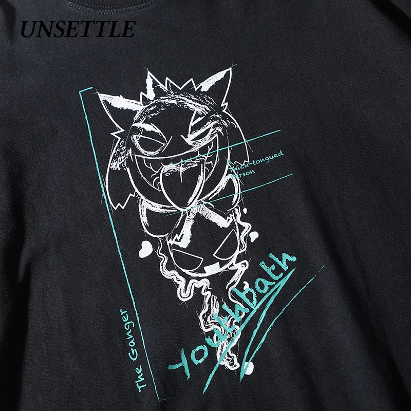 UNSETTLE 2020SS Harajuku мужские/женские футболки с принтом собаки летняя уличная футболка