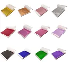 100 шт. 9x9 см 14x14 см художественные промыслы, имитация золотого и серебряного цвета Медь бумага из фольги в форме листа листы золочение ручные поделки декор наклейки бумаги