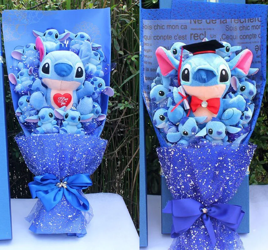 Мультяшная Лило Ститч плюшевая кукла игрушка букет роз Подарочная коробка
