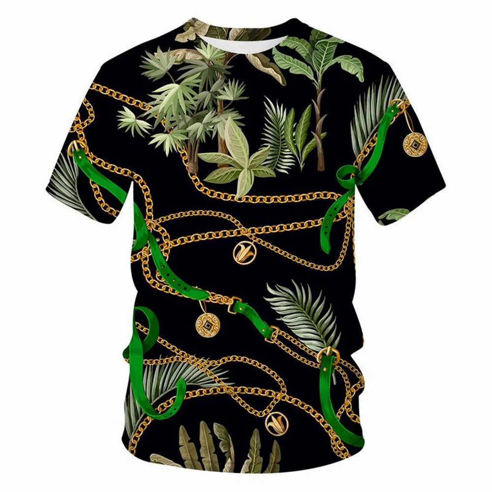 

Футболка Мужская/женская с 3D-принтом цепей, роскошная уличная одежда в стиле хип-хоп, повседневный топ с коротким рукавом и круглым вырезом, ...