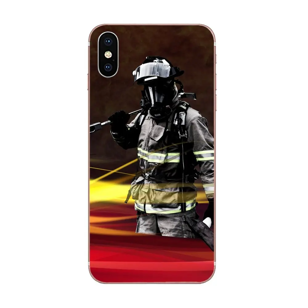 Чехол для телефона из мягкого ТПУ с рисунком ЕМТ пожарным огнем