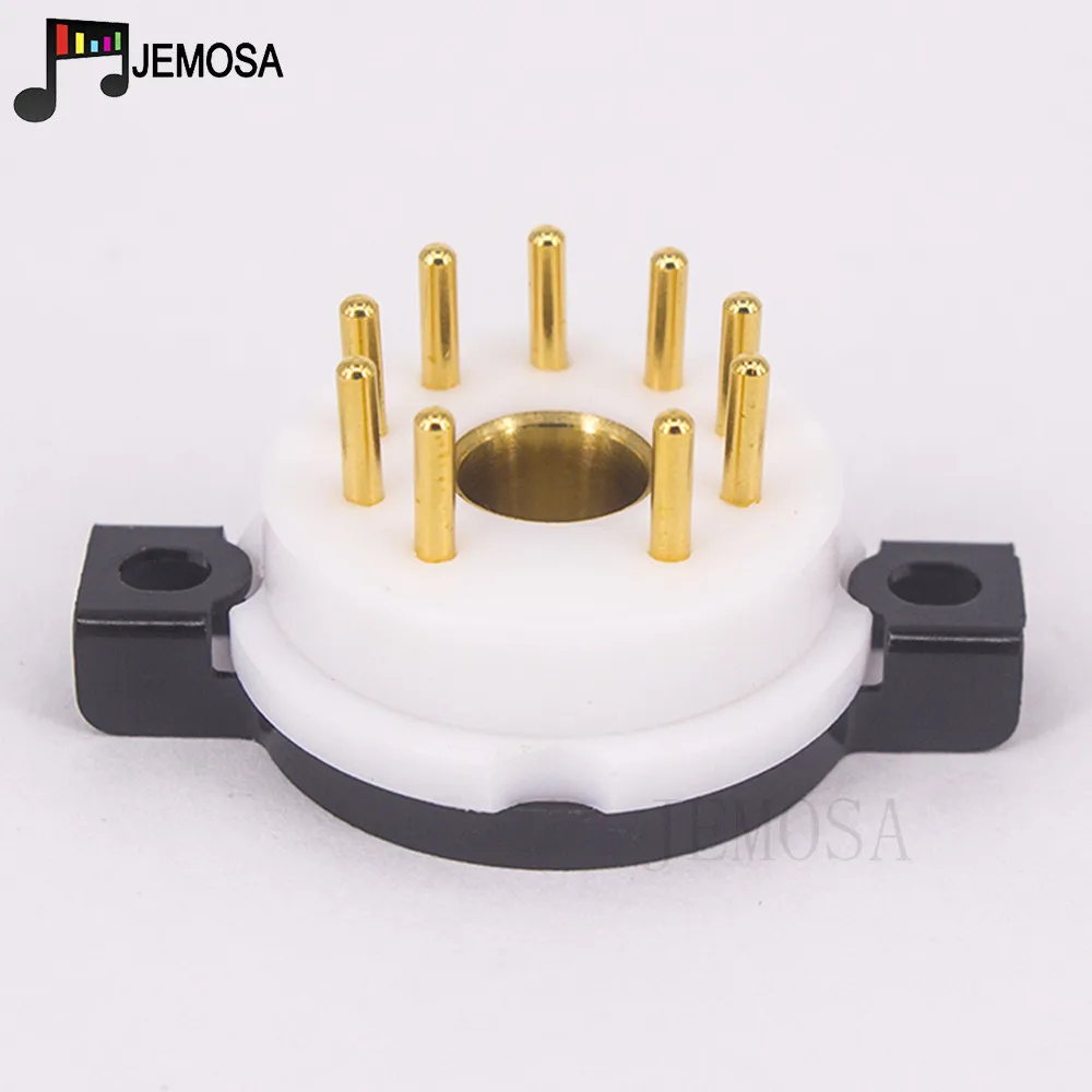 EIZZ High end Magnoval PTFE 9PIN Tube Socket Valve Base For WE34 WE429 8233 6S45P WE418A Vacuum Tube Audio Vintage Amplifier valve amplifier