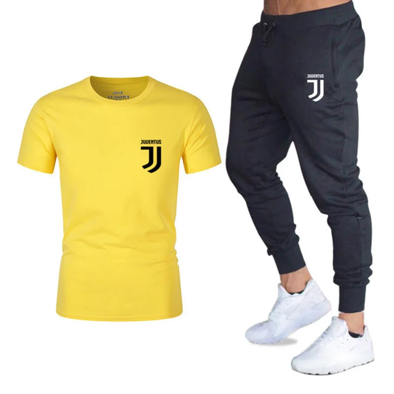

Popular Brand Men's T-shirt Pants Set Men's Sports Pants Sports T-shirt Fashion Printed Hip Hop Suit 2021