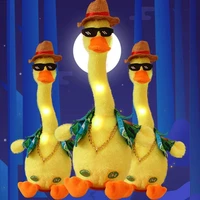 dancing duck plush doll toy sand sculpture can sing plush electric doll learn tongue duck repeat duck english version toy gifts